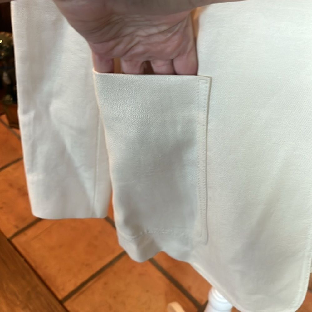 MaxMara Boemia Linen/Twill Pantsuit, Ivory, size 10 - Picture 4 of 16